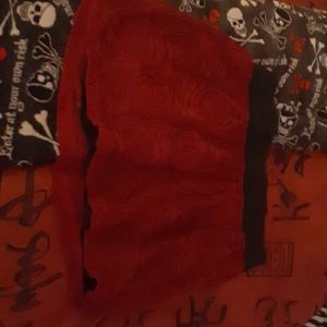 Red 3d  flower skirt